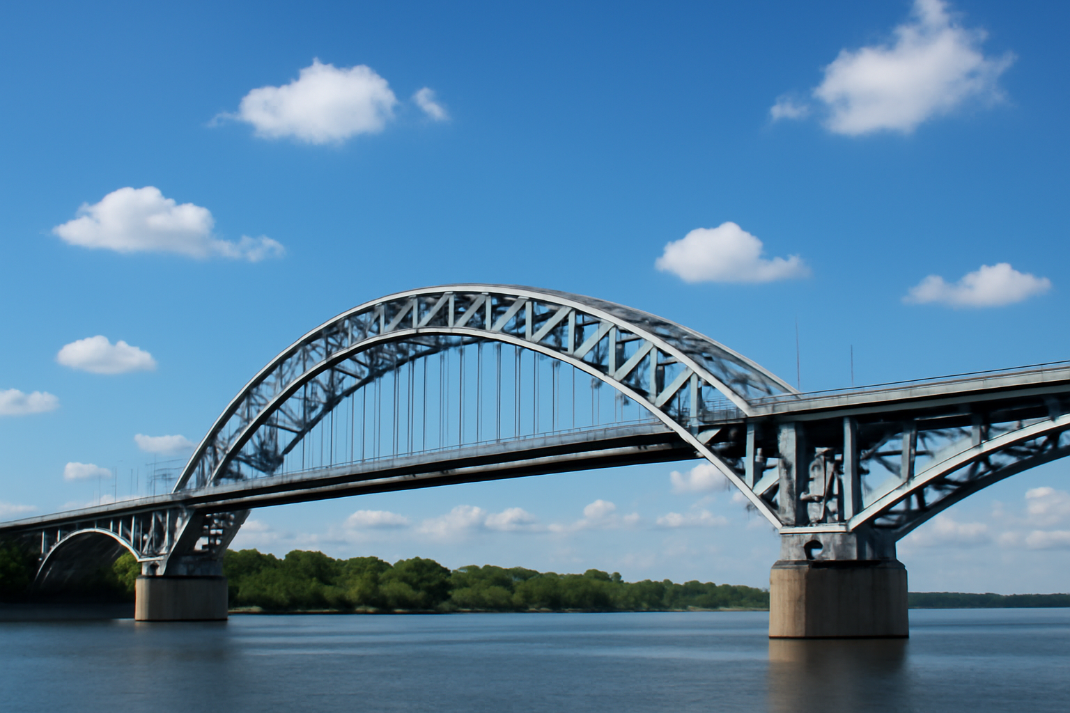 create blue sky with bridge
