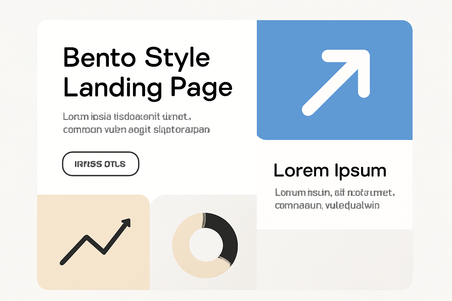 create a landing page with bento style