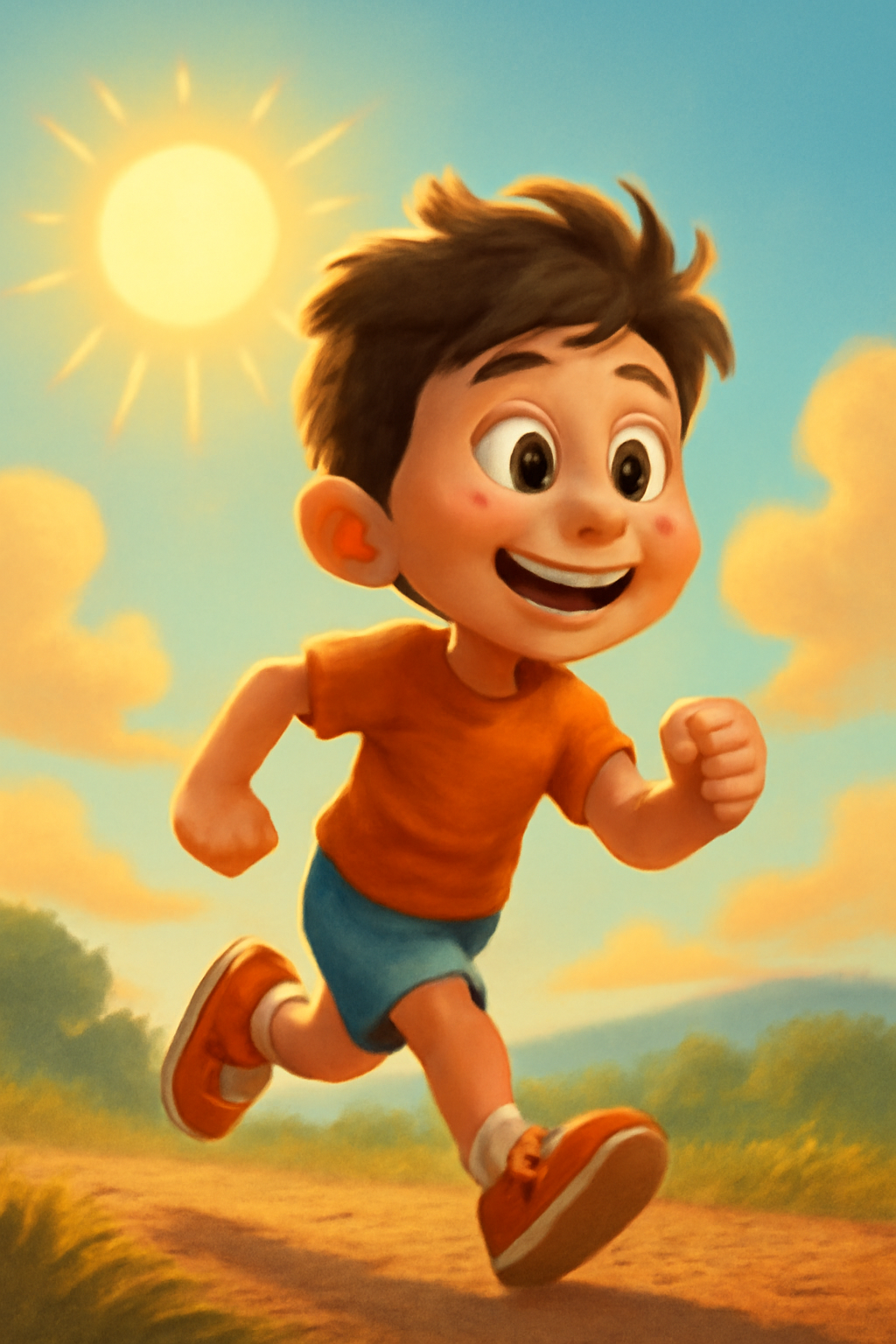 running under sun